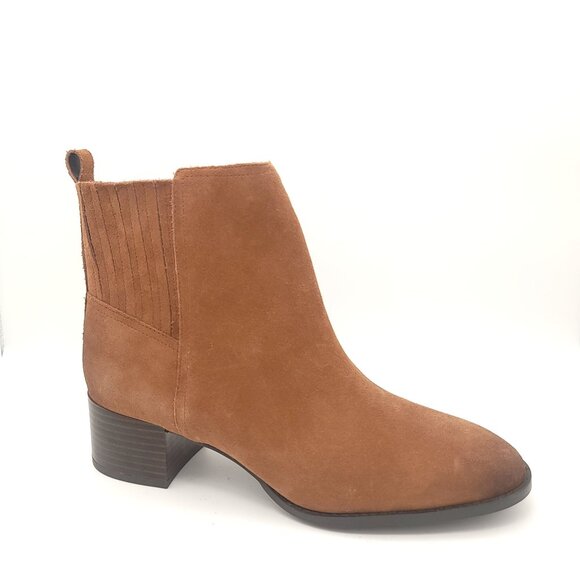 NEW Sam Edelman Kaiti Chelsea Boots Womens 9 Brown Suede Chic Minimalist - Picture 1 of 10